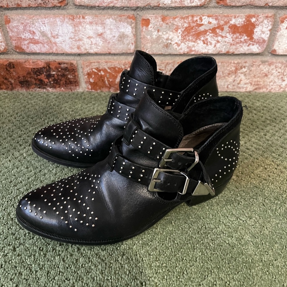 Studded Black Ankle Boots